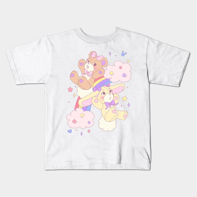 In the clouds Kids T-Shirt by Kipaki